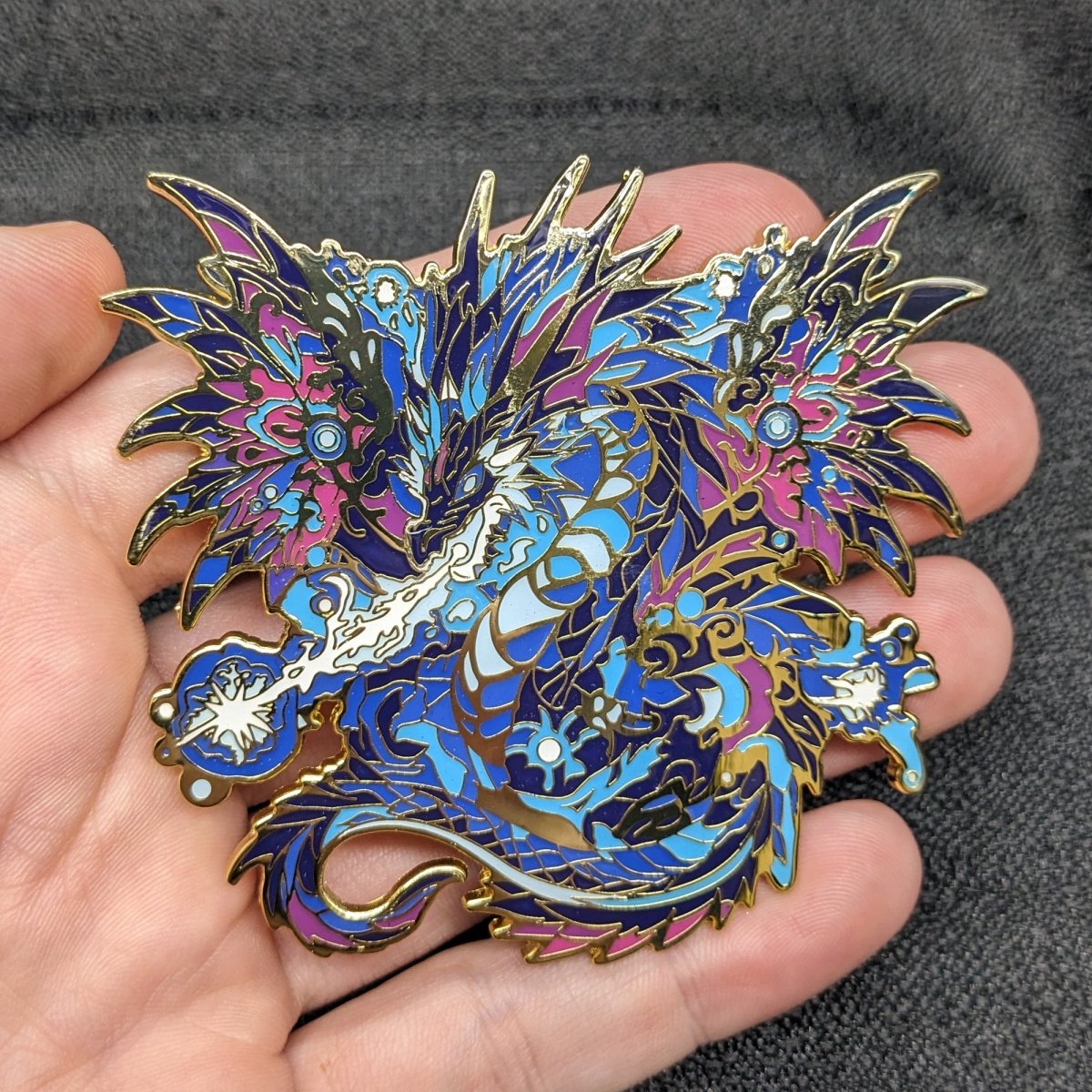 Volteus, The Plasma Dragon Enamel Pin (Dragon Aspects Vol.1) (B Grade)