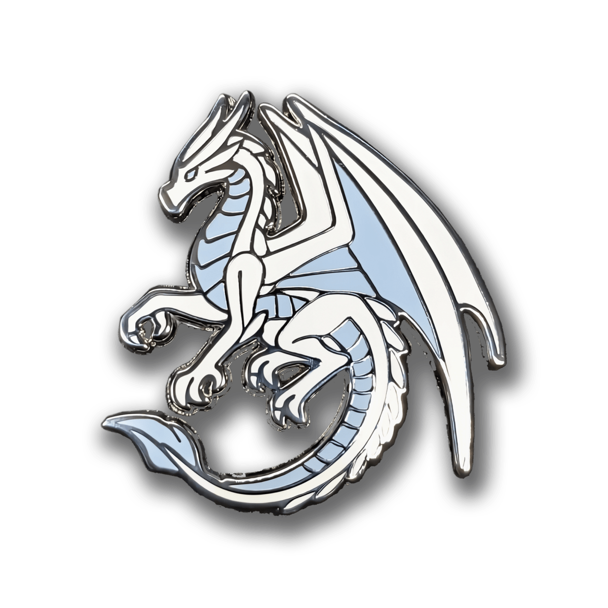 White Dragon Of Gratitude Enamel Pin
