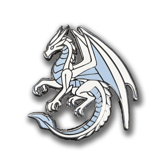 White Dragon Of Gratitude Enamel Pin