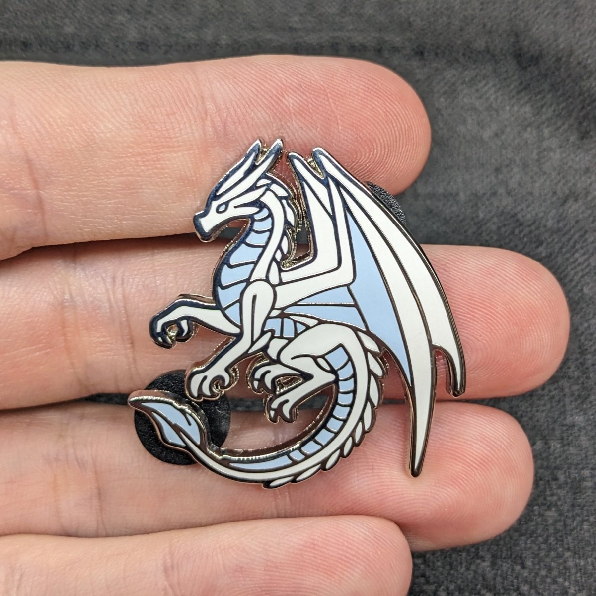 White Dragon Of Gratitude Enamel Pin (B Grade)