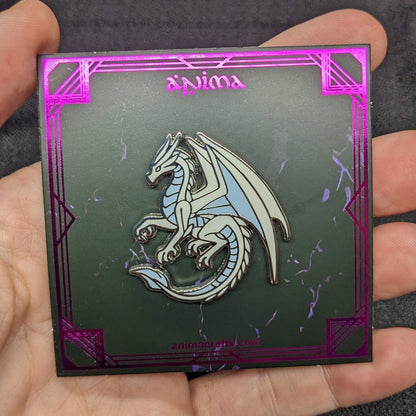 White Dragon Of Gratitude Enamel Pin (B Grade)