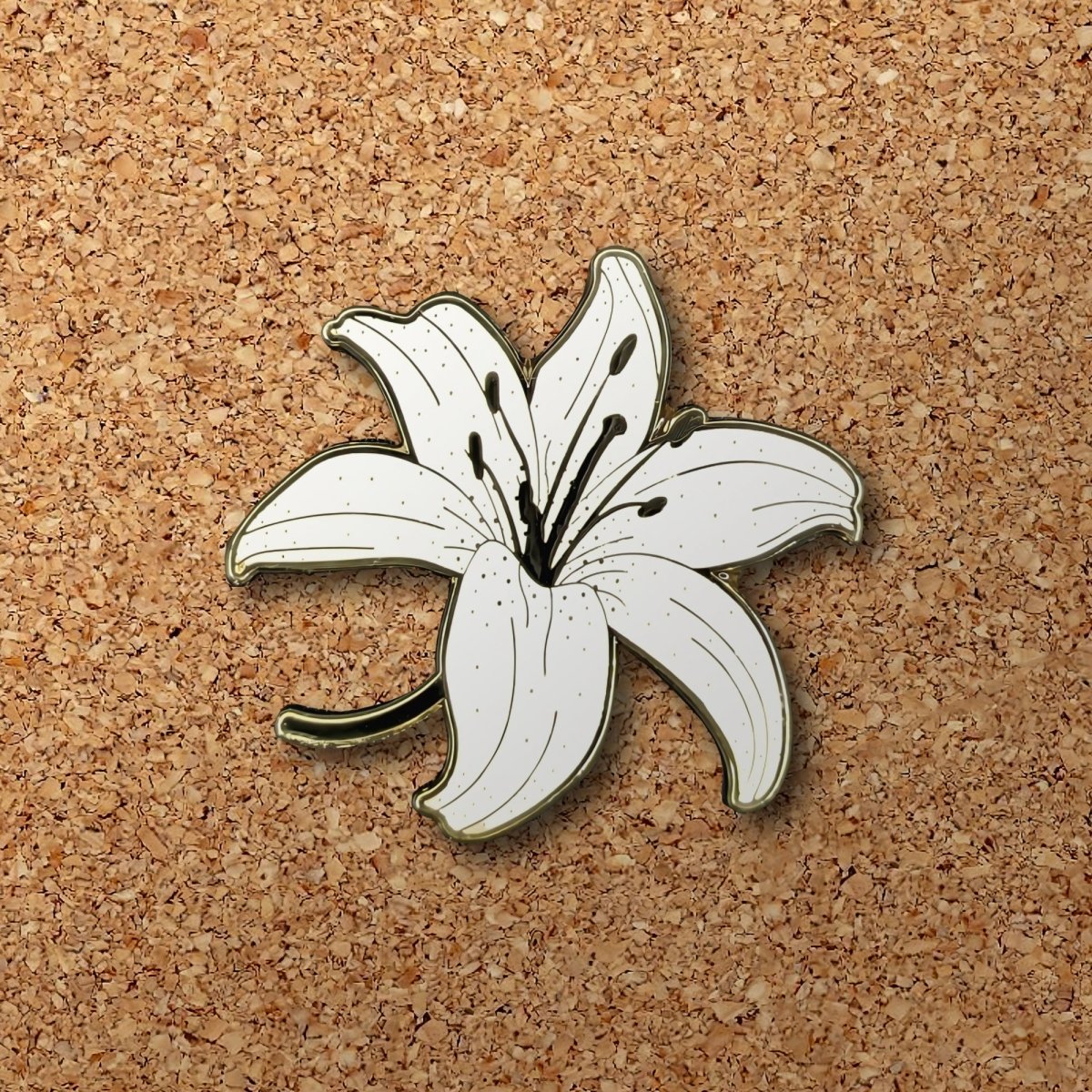 White Lily Enamel Pin (B Grade)