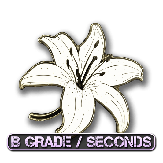 White Lily Enamel Pin (B Grade)