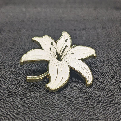 White Lily Enamel Pin (B Grade)
