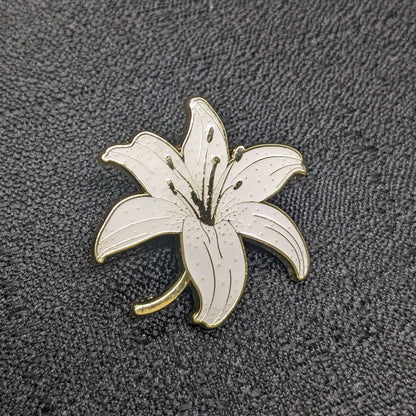White Lily Enamel Pin (B Grade)