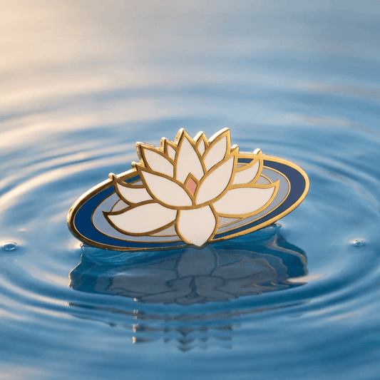 White Lotus Enamel Pin
