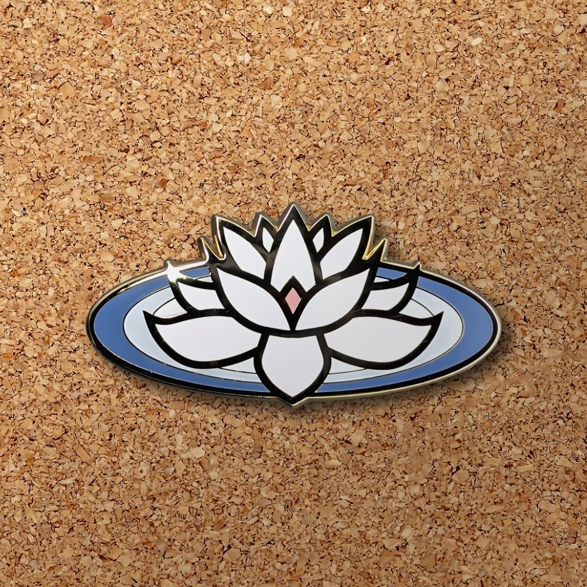 White Lotus Enamel Pin