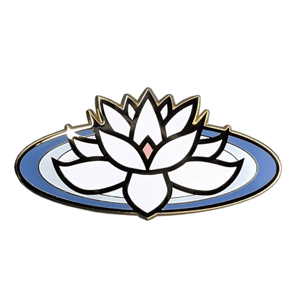 White Lotus Enamel Pin