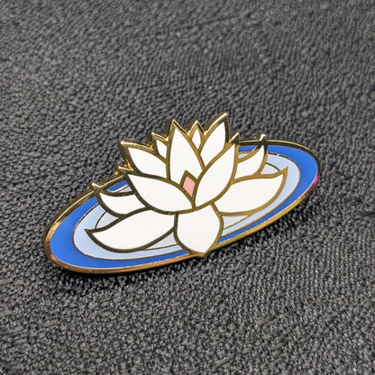 White Lotus Enamel Pin