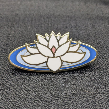 White Lotus Enamel Pin