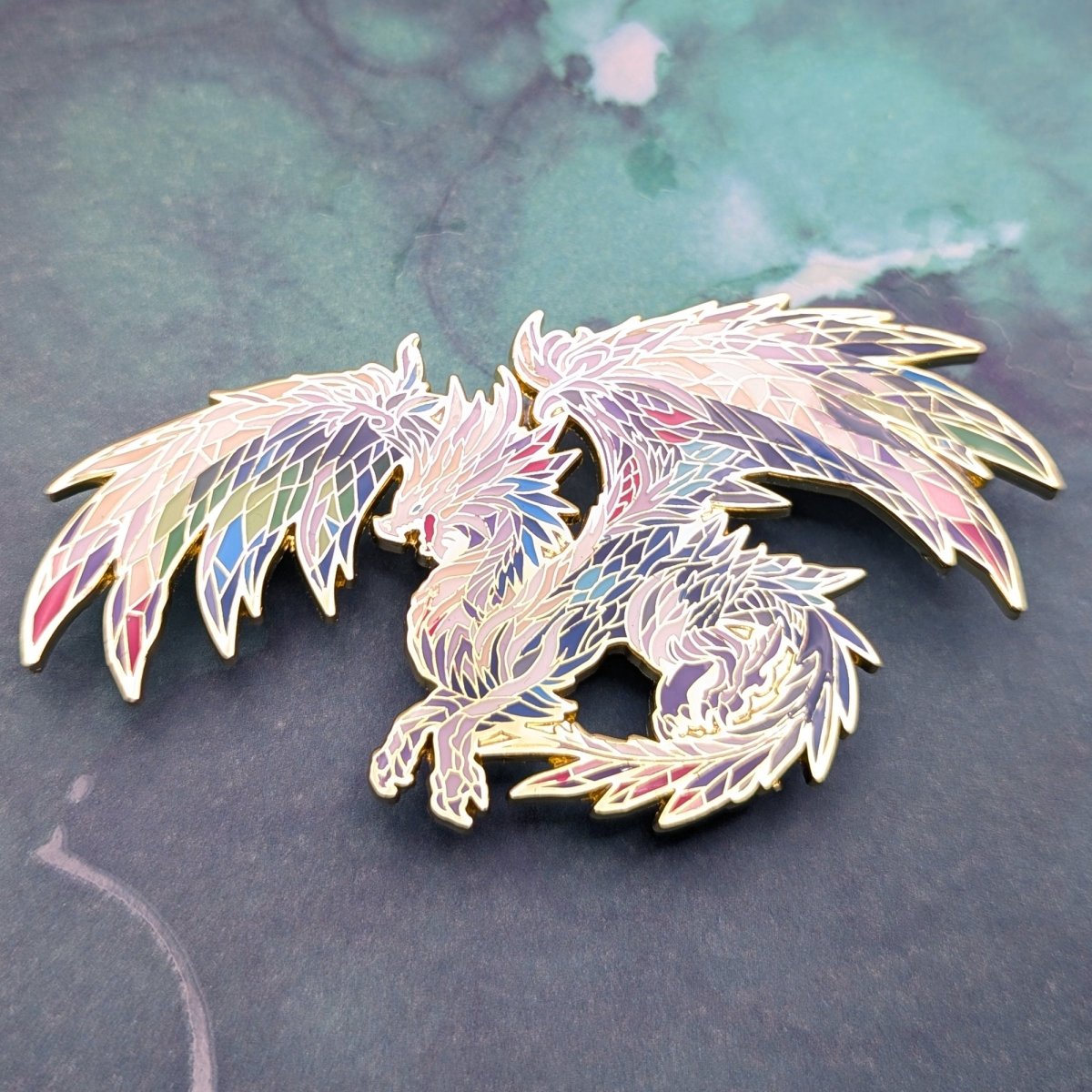 Xyloris, The Prismatic Dragon Enamel Pin (Dragon Aspects Vol.1)
