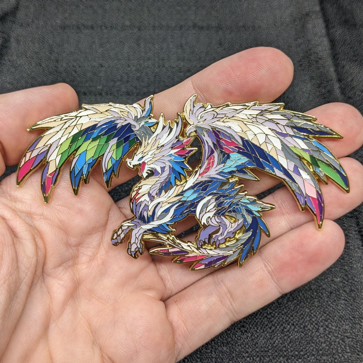 Xyloris, The Prismatic Dragon Enamel Pin (Dragon Aspects Vol.1) (B Grade)