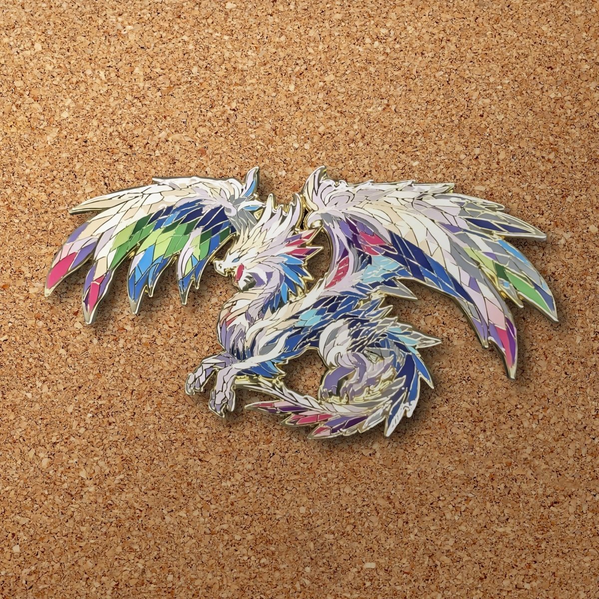 Xyloris, The Prismatic Dragon Enamel Pin (Dragon Aspects Vol.1) (B Grade)