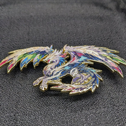 Xyloris, The Prismatic Dragon Enamel Pin (Dragon Aspects Vol.1) (B Grade)