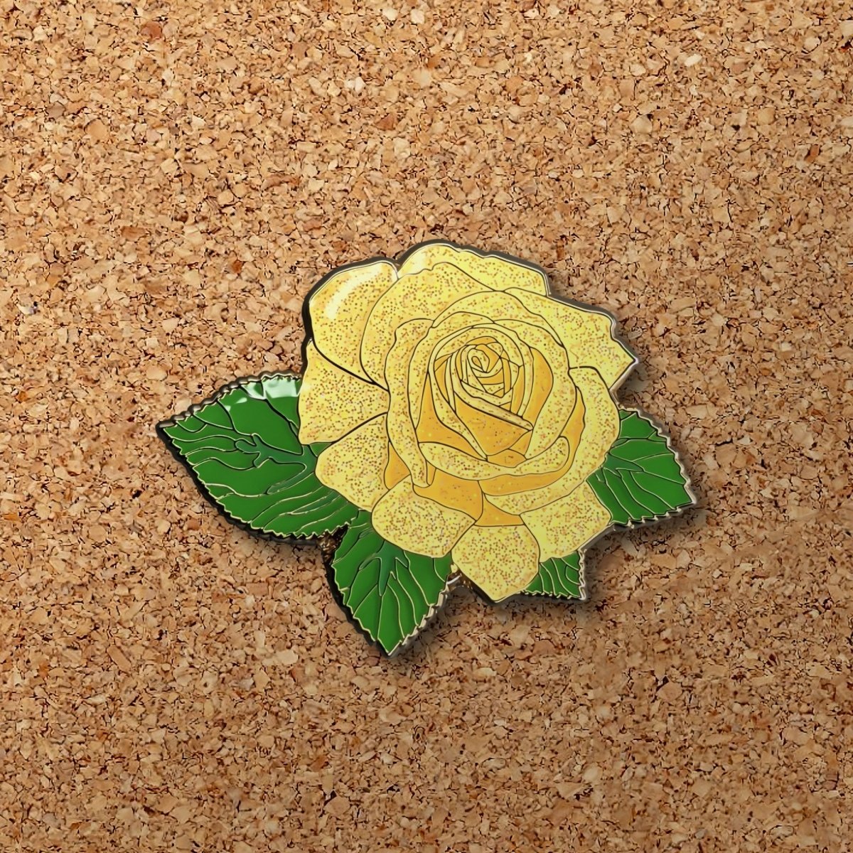 Yellow Rose Blossom Enamel Pin (B Grade)