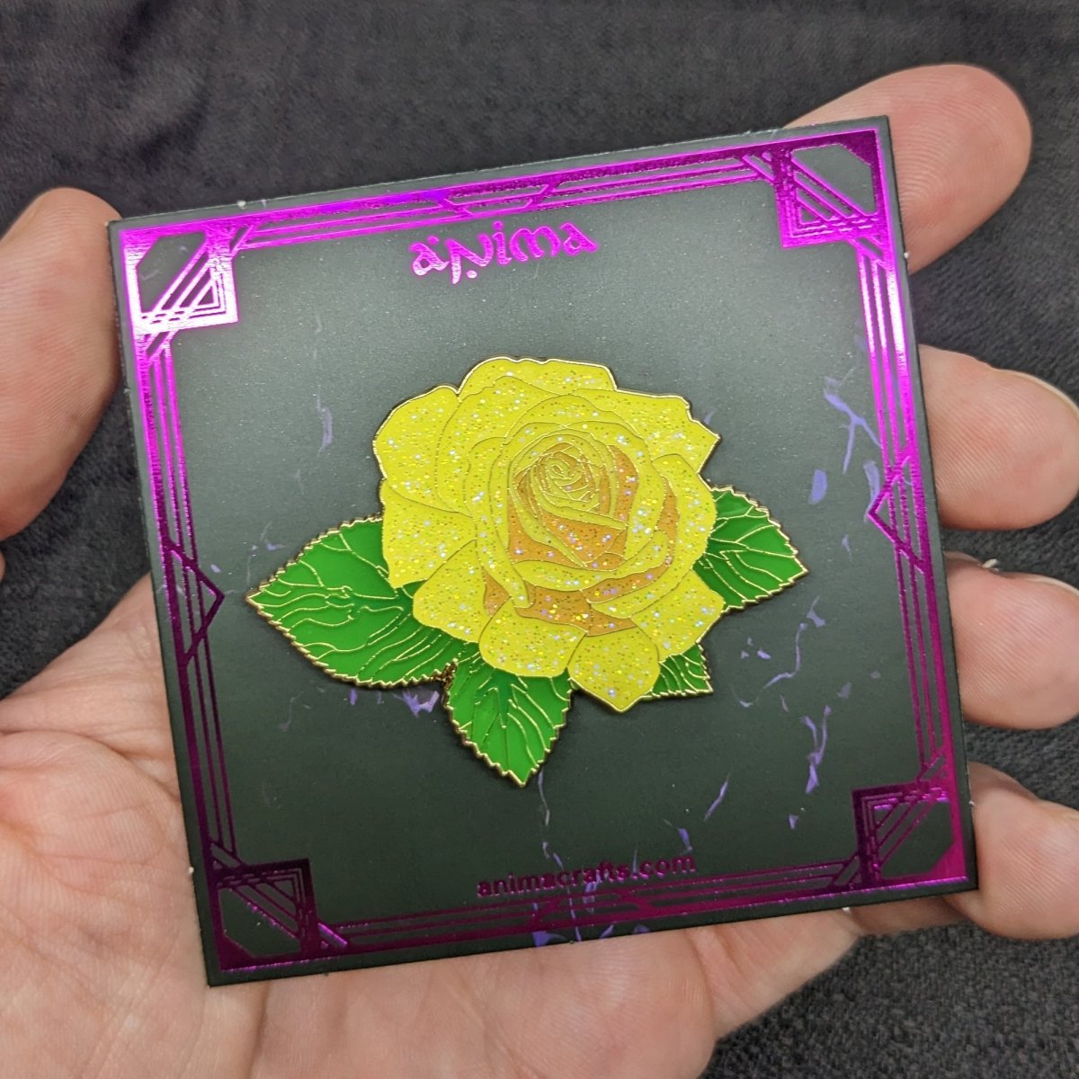 Yellow Rose Blossom Enamel Pin (B Grade)