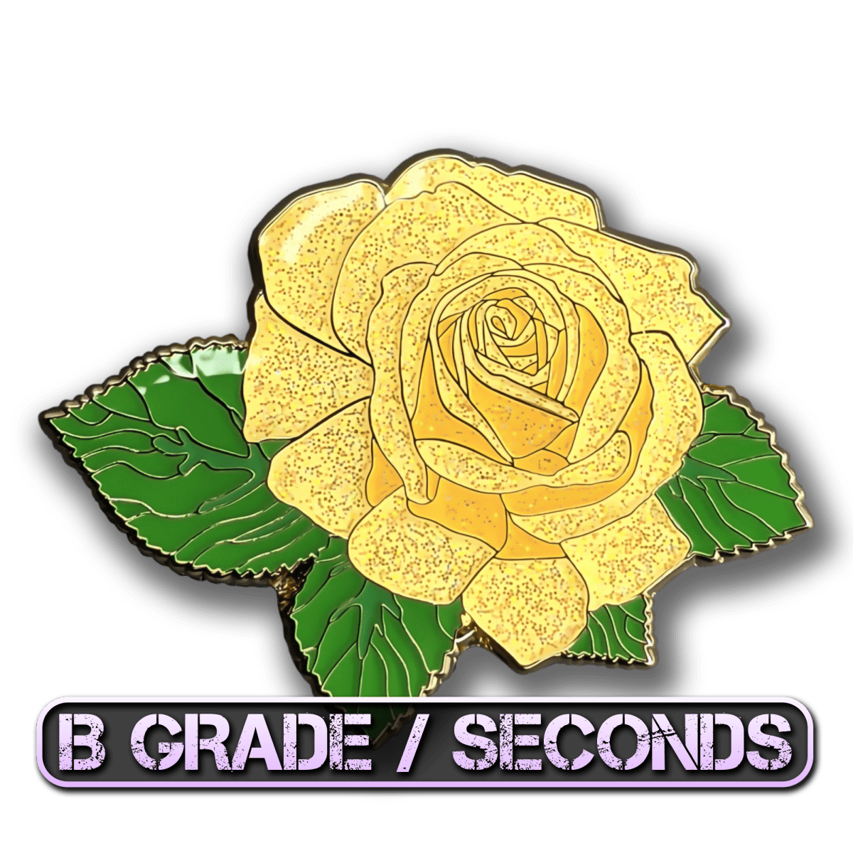 Yellow Rose Blossom Enamel Pin (B Grade)