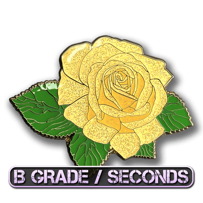 Yellow Rose Blossom Enamel Pin (B Grade)