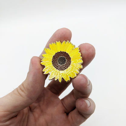 Sunflower Blossom Enamel Pin