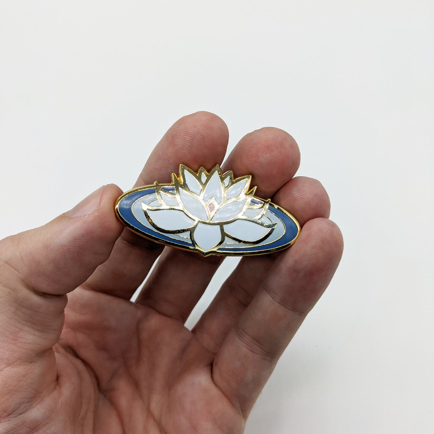 White Lotus Enamel Pin