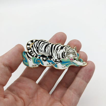 Baihu - The White Tiger Enamel Pin (LE500) (B Grade)