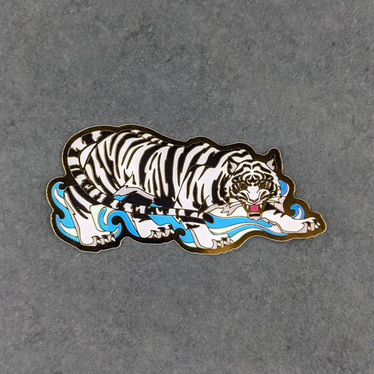 Baihu - The White Tiger (Four Guardians) 3 - Color Foil Vinyl Sticker