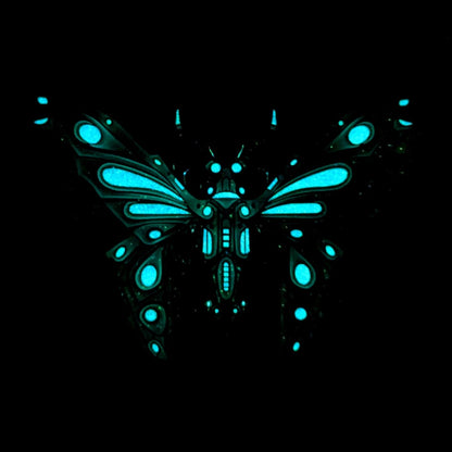 Blue Robot Butterfly Enamel Pin (B Grade)