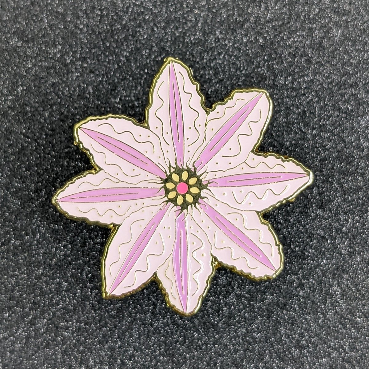 Clematis Blossom Enamel Pin (B Grade)