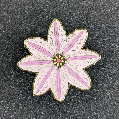 Clematis Blossom Enamel Pin (B Grade)