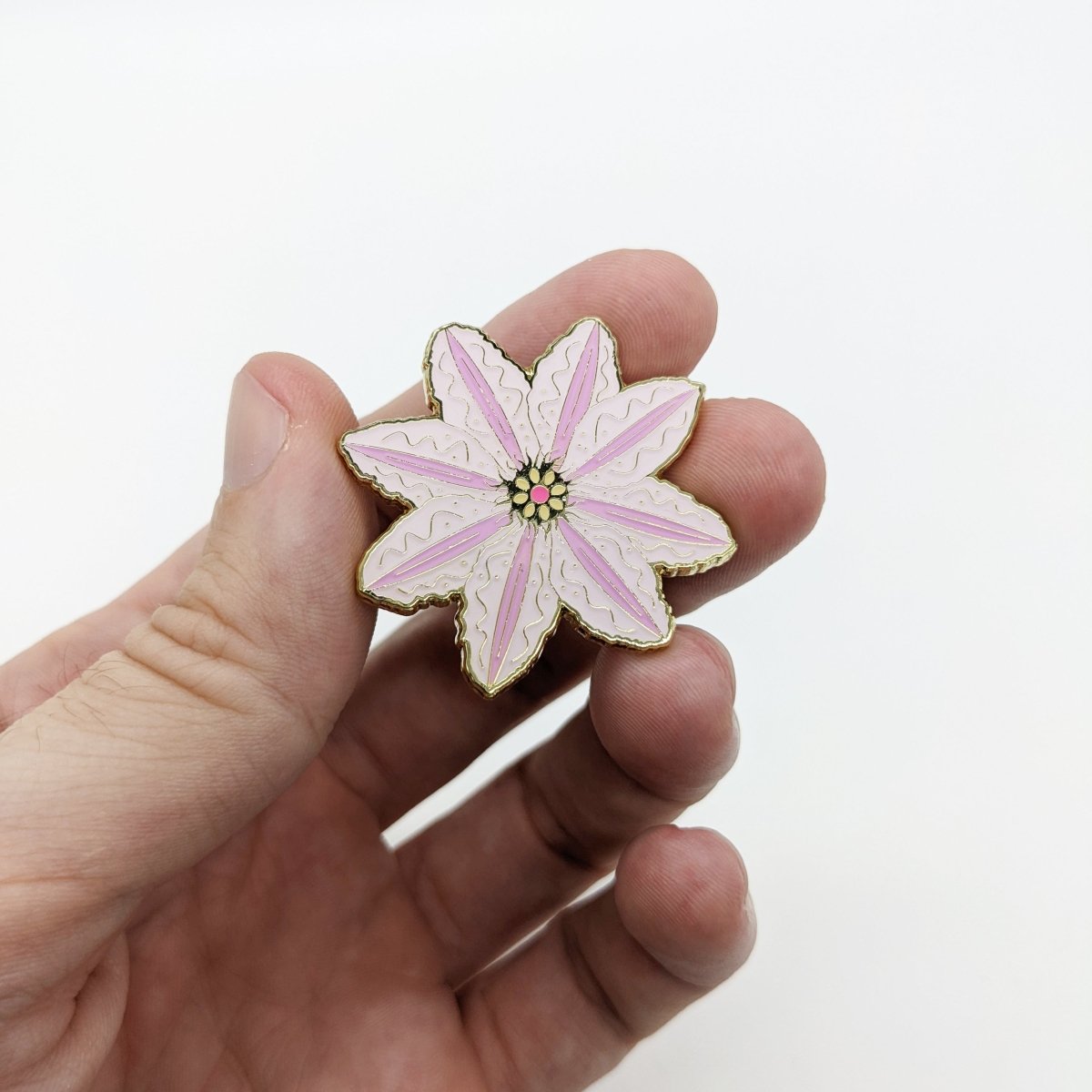 Clematis Blossom Enamel Pin (B Grade)