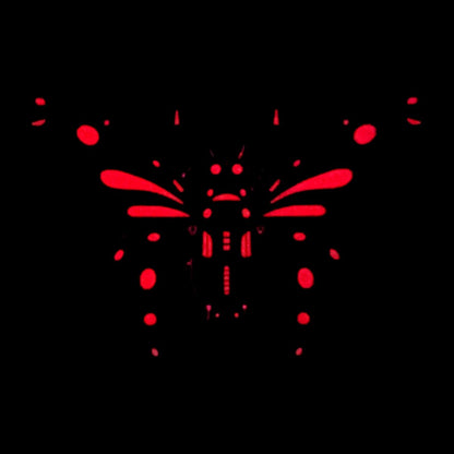 Red Robot Butterfly Enamel Pin (B Grade)