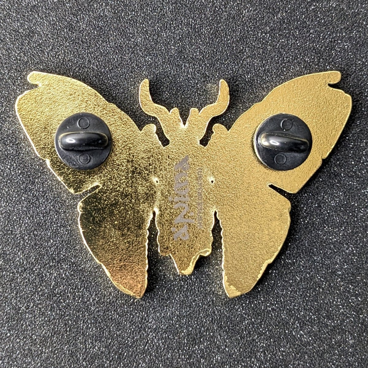 Red Robot Butterfly Enamel Pin (B Grade)